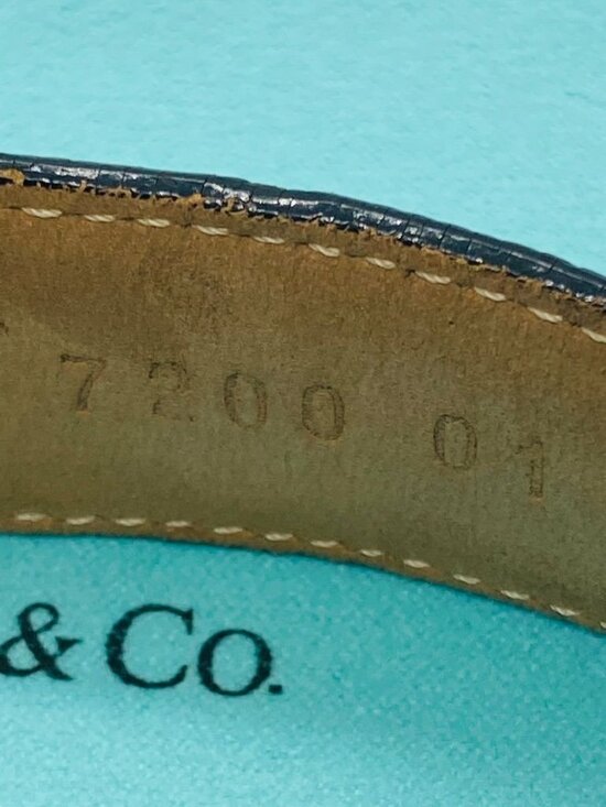 Tiffany & Co Sterling Silver 925 Engine Tuned Buckle Leather Belt main image 8